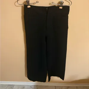 Anthropologie Maeve Colette Ponte Crop Wide-Leg Black Pants thumbnail 4