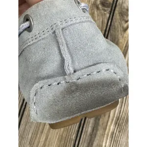 SAM EDELMAN Light Blue Leather Moccasins With Tassels SZ 8.5 thumbnail 7