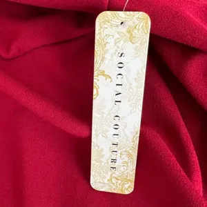 Social Couture Wine Red Boat Neck A Line Mini Dress, L thumbnail 9