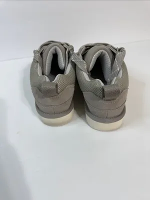 UGG Women's Gray and Cream Platform Lace-Up Sneakers thumbnail 4