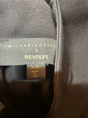 Michael Costello x REVOLVE Black Bell Sleeve Mock Neck Mini Dress XXS Bodycon thumbnail 3