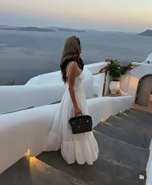 Zara dress maxi poplin ruffle flowy white corset bohemian summer vacation thumbnail 11