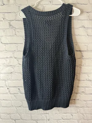 Maeve Tammie Jo mesh Knit Button-Front womens Sweater Vest small thumbnail 3