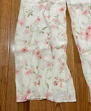 New With Tags Lulu’s Darling Blooms Ivory Floral Print Wide-Leg Jumpsuit XS thumbnail 7