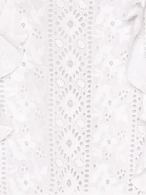 Majorelle Mara Mini Eyelet Lace Dress in White size XS $198 Bride Bridal thumbnail 3