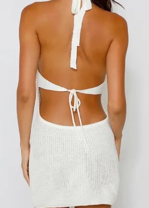 Tiger Mist Dress Crochet Mini White thumbnail 4