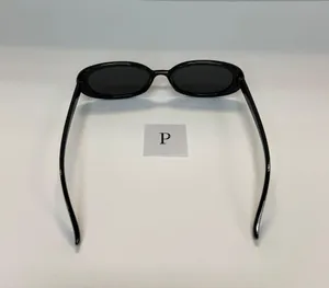 Small 90s Oval Black Sunglasses / Black Oval Sunglasses thumbnail 4