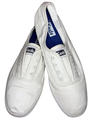 Keds Classic White Slip On Sneakers Size 8.5 thumbnail 2