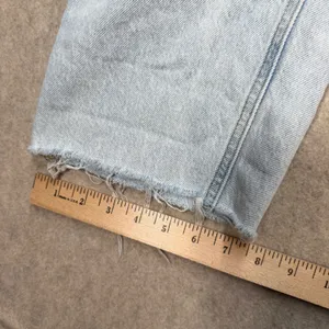 PacSun 90s Boyfriend Patchwork High Rise Jeans Light Wash Raw Hem Size 24 Y2K‎ thumbnail 14