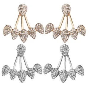 Gold Plated 2 pc Crystal Drop‎ Earrings, 17cm thumbnail 7