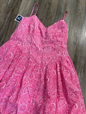 Roller Rabbit x Target Paisley Floral Drop Waist A Line Dress in Pink XL NEW thumbnail 9