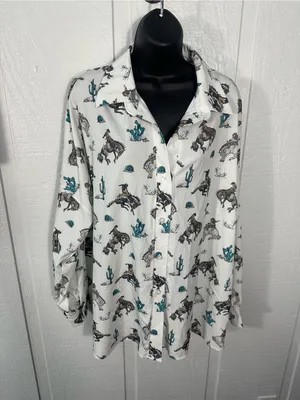 Nylon Apparel Women’s Western Top Size Large EUC thumbnail 2