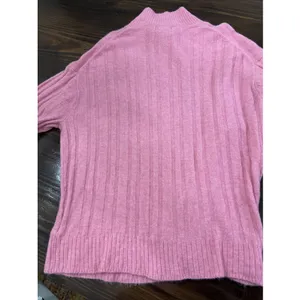J. Crew Merino Alpaca Wool Blend Wide Cable Sweater Pink Large Cozy Grandma Core thumbnail 8