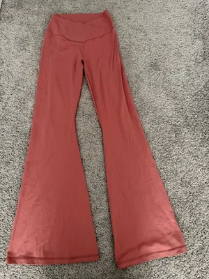 Aerie pink crossover flare leggings thumbnail 5
