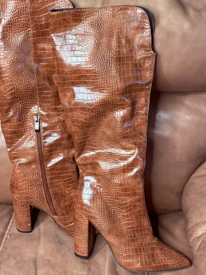 Brown Heeled Boots Size 7 thumbnail 6