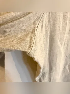 Old Navy Womens Pants Oatmeal Beige High Rise Wide Leg Linen Blend Size XL thumbnail 9