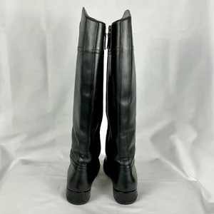 Tory Burch Ashlynn Black Boots Sz 7 Leather Riding Boots New Soles Authentic thumbnail 5
