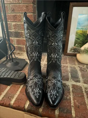 Soto Cowboy Boots Black Size 10 thumbnail 5
