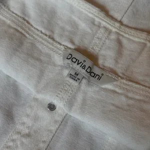 Davi & Dani White Button Front Pinafore Overall Dress Medium thumbnail 4