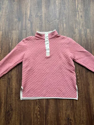 Women’s Pink Quilted Wallflower T Snap Waffle Pullover Sweatshirt - Size M thumbnail 3