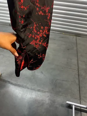 New Qipao Cheongsam Dress Black Red Floral thumbnail 7