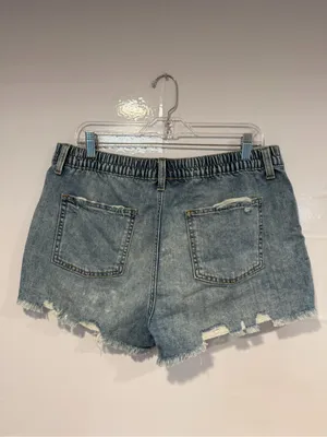 Aerie Daydreamer Distressed‎ Denim Shorts - Light Blue thumbnail 3