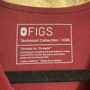FIGS Burgundy Maroon Zamora Jogger Pants Casma Pocket Scrub Top Set XS/XXS thumbnail 11