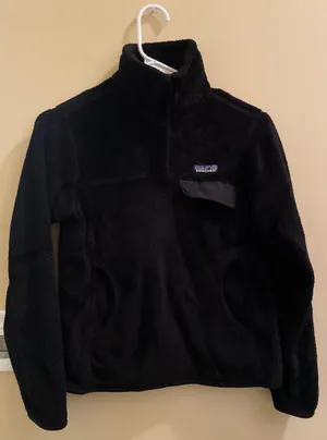 Patagonia Re-Tool Snap T Pullover Black Fleece Soft Warm Pockets Women’s XS thumbnail 1