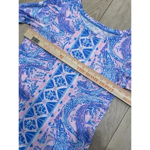 Lilly Pulitzer Size XS Preston A-Line Dress‎ Gator Geometric 100% Pima Cotton thumbnail 9