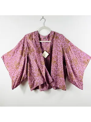 MATTA NY cotton and silk kimono jacket fits S/M NWT thumbnail 4