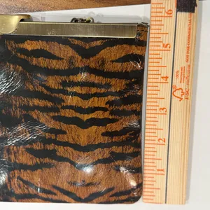 NWT Patricia Nash Asher Frame Clutch Leather Tiger Print Crossbody thumbnail 7