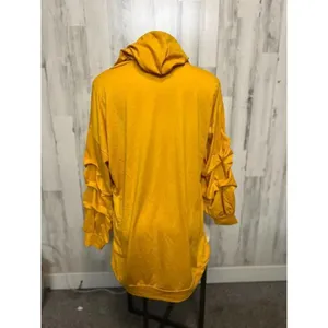 Ups & Downs Yellow Ruffle Sleeve Hoodie Dress Women’s 1X thumbnail 3