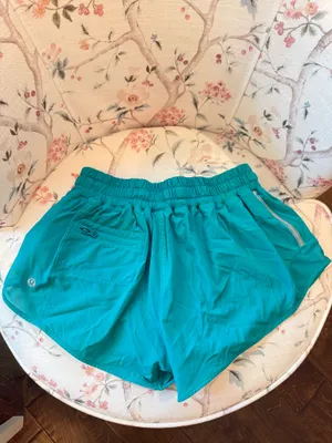 Lululemon Hotty Hot Teal Shorts thumbnail 5