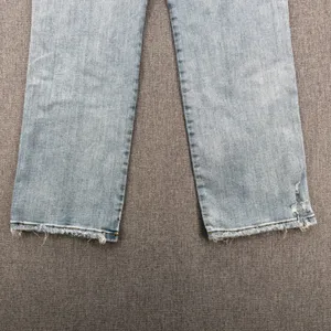 Judy Blue Dad Jean Light Wash Distressed Denim Raw Hem Size 13/31 thumbnail 8