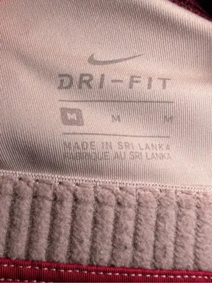 Nike Women's Dri-FIT Sports Bra - Pink Burgundy Racerback Swoosh thumbnail 4