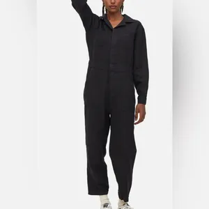 Mate The Label Organic Linen Long Sleeve Beige Jumpsuit $248‎ Normcore thumbnail 5