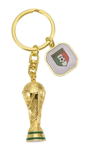 2026 FIFA World Cup 3D Trophy Keychain with Mexico Country Flag NWT thumbnail 1