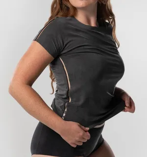 NWT KADA The Infinity Tee: Flow‎ Classic in Ink, Large Black thumbnail 1