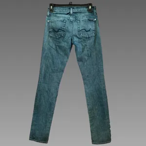 7 For All Man Mind straight leg jeans‎ sz 24 thumbnail 2