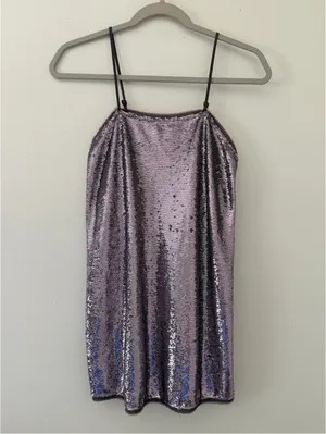 Free People Whimsical Romantic Summer Time to Shine sequins mini dress size xs thumbnail 3