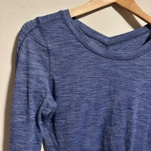 Lululemon 5 Mile Long Sleeve Heathered Hero Blue- Size Small (4/6) thumbnail 2