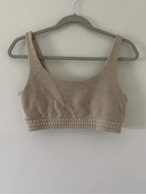 Madewell MWL Sweatshirt Earthy Cottage 100% Cotton Light Support Bralette large thumbnail 4