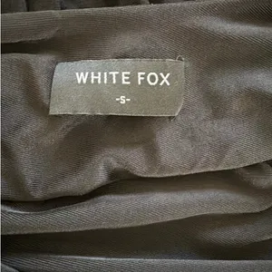 White Fox Midi Dress Halter Neck Asymetrical Hem Size S Black thumbnail 5