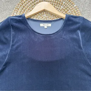 Madewell Velvet Butterfly Top Shortsleeve Fairy Whimsigoth Grunge in Deep Navy M thumbnail 7