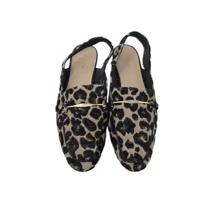 Chic Topshop Leopard Print Slingback Almond Toe Gold Horsebit - US 7 thumbnail 2