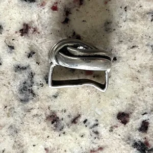 Unbranded Scarf Slide Women OS Silver Vintage Knot Preppy Classic Ring Accessory thumbnail 4