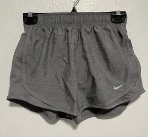 Nike Women's Size XS Dri-FIT Tempo Mid-Rise Brief-Lined Running Shorts Gray thumbnail 1