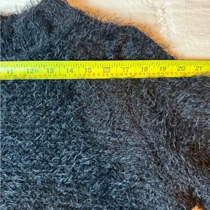 Cozy Black Fuzzy Sweater size S thumbnail 5