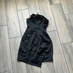 Zara Elegant Black Rhinestone StrapDress thumbnail 5