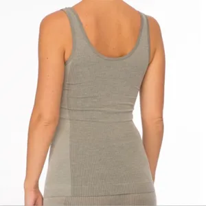 SPANX Laidback Layers Grey‎ seamless striped Tank size large thumbnail 3